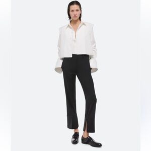 Helmut Lang wide leg elastic waistband viscose L black